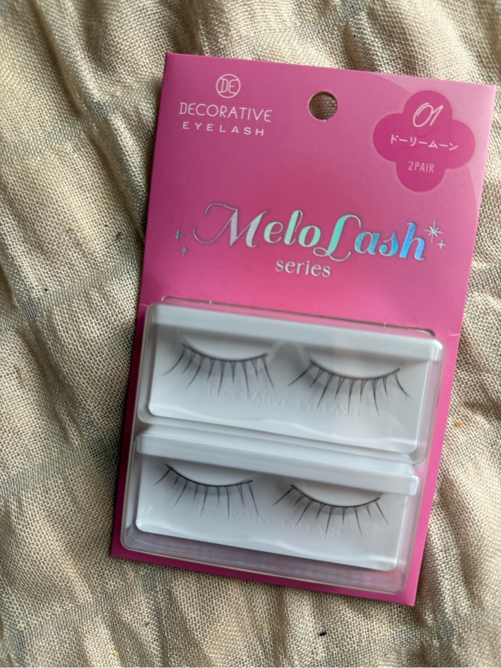 MeloLash Decorative Eyelash Set — Black Natural Lashes (2 Pair) Korean Beauty